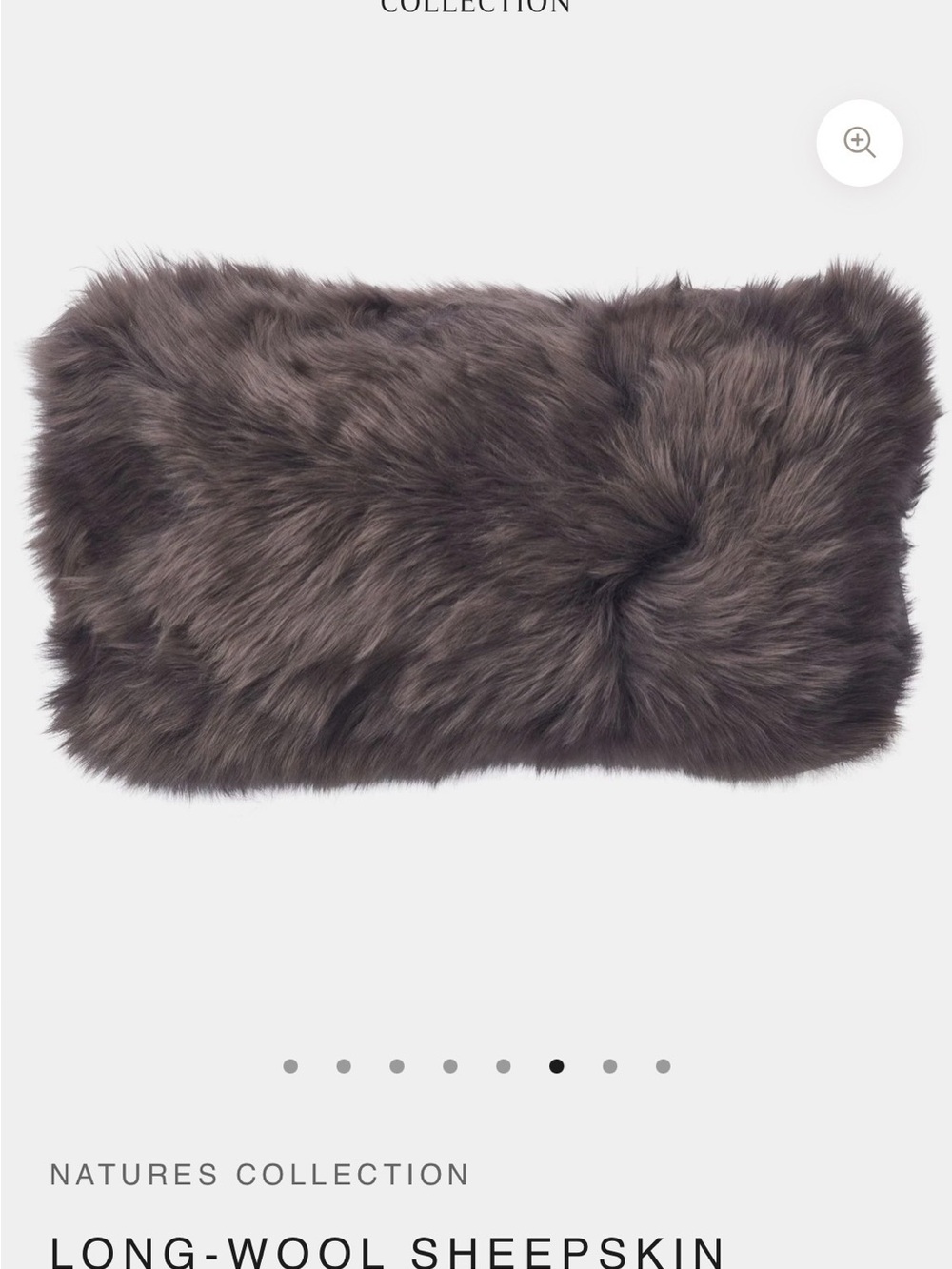 Long-Wool Genuine Sheepskin Chocolate Brown Lumbar Accent Pillow